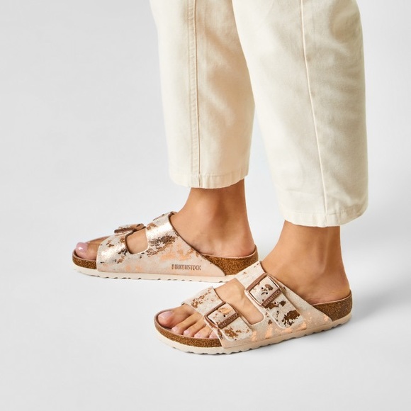 Birkenstock | Shoes | Birkenstock Arizona Vintage Metallic Rose Copper Size  36 Like New | Poshmark